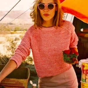 AMERICAN APPAREL CORAL PINK FISHERMAN SWEATER